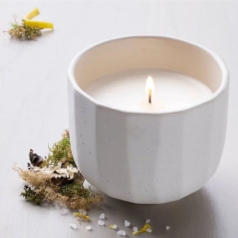 Hearth & Hand Salt Speckled Ceramic 6 ounce Salt scented Candle